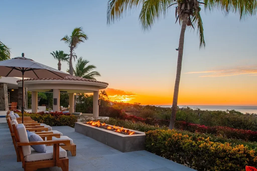 Firepit Loungers at Ocean Sunset